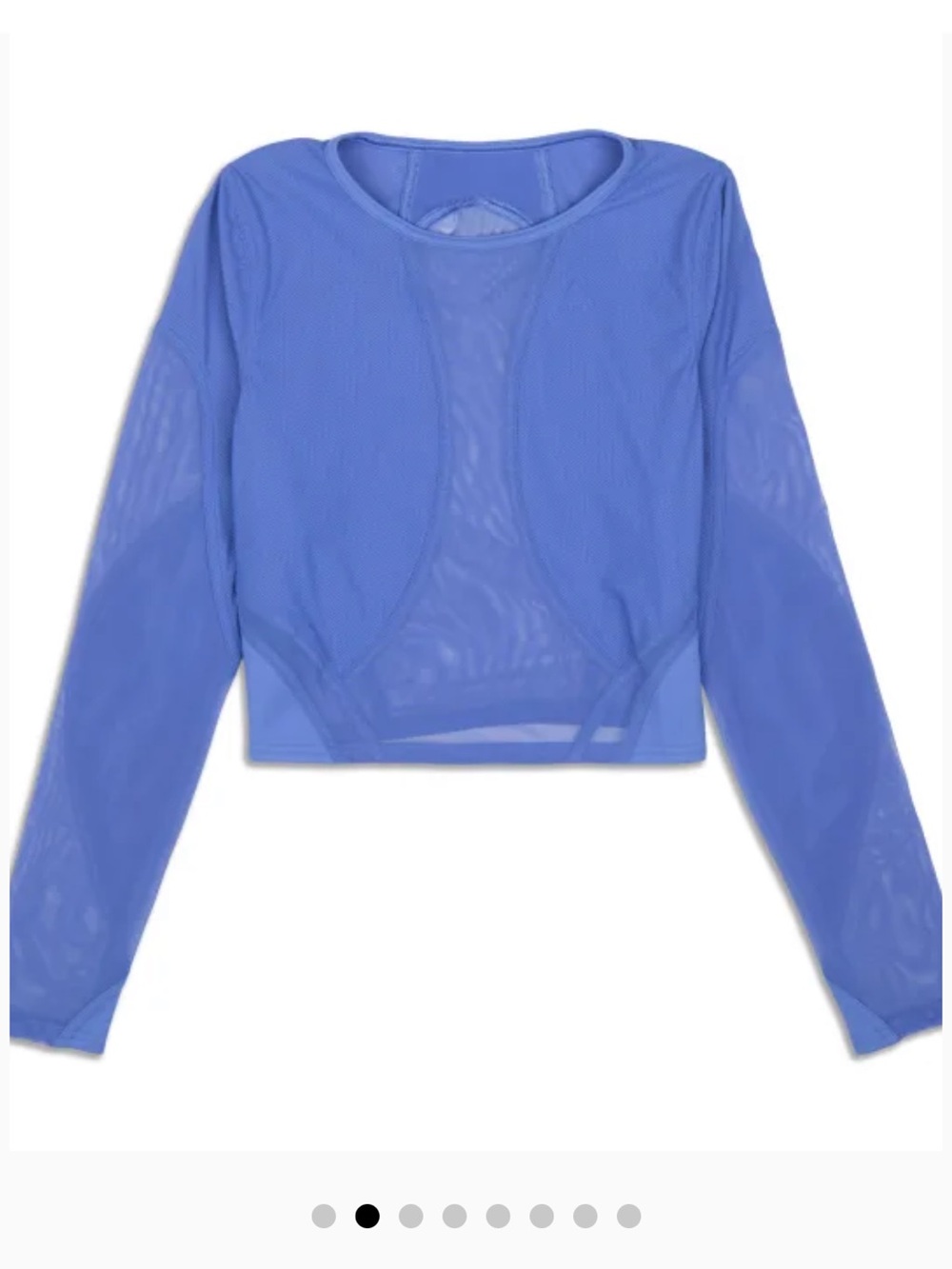 lululemon athletica Sheer Long-Sleeve Crop Top in Periwinkle - Picture 2 of 11